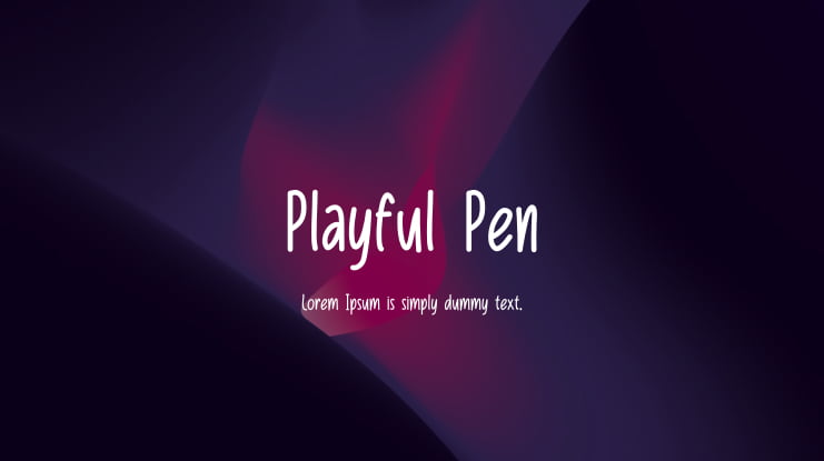 Playful Pen Font