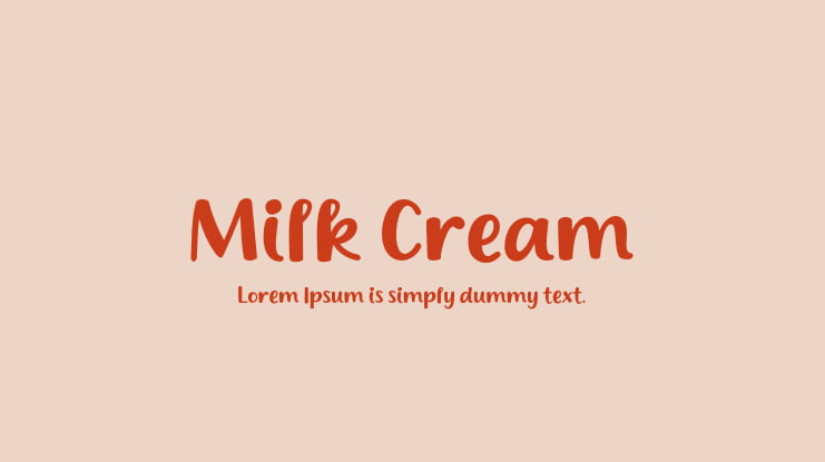 Milk Cream Font