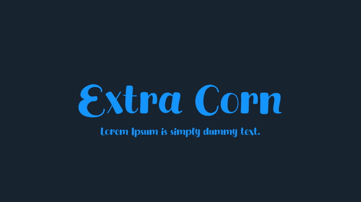 Extra Corn Font