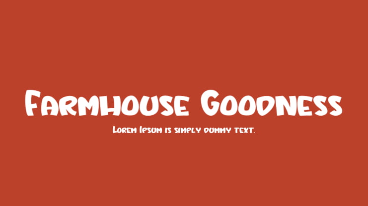 Farmhouse Goodness Font