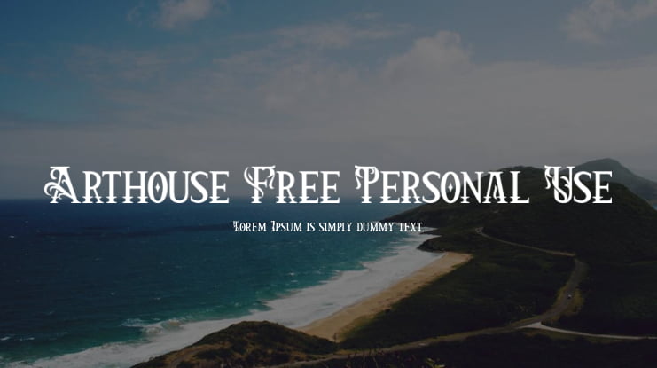 Arthouse Free Personal Use Font