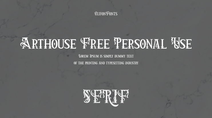 Arthouse Free Personal Use Font