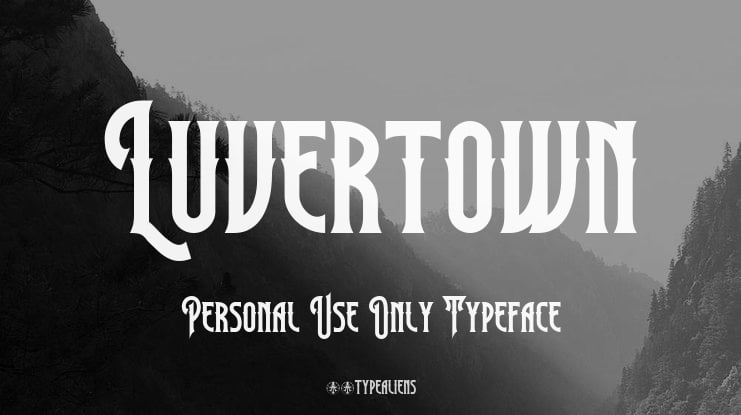 Luvertown Personal Use Only Font