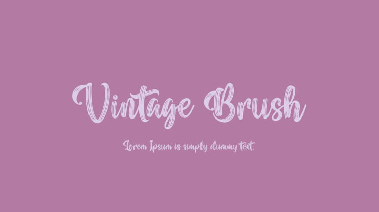 Vintage Brush Font