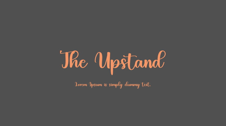 The Upstand Font