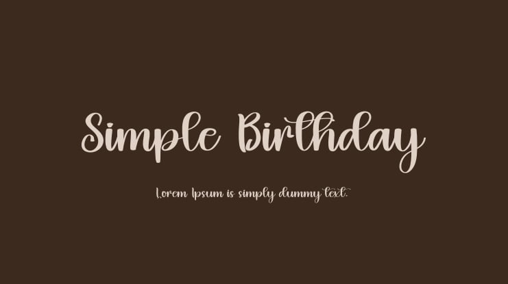 Simple Birthday Font