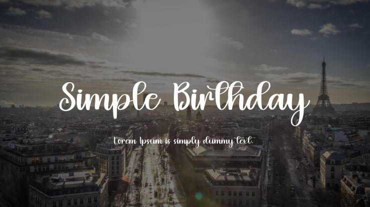 Simple Birthday Font