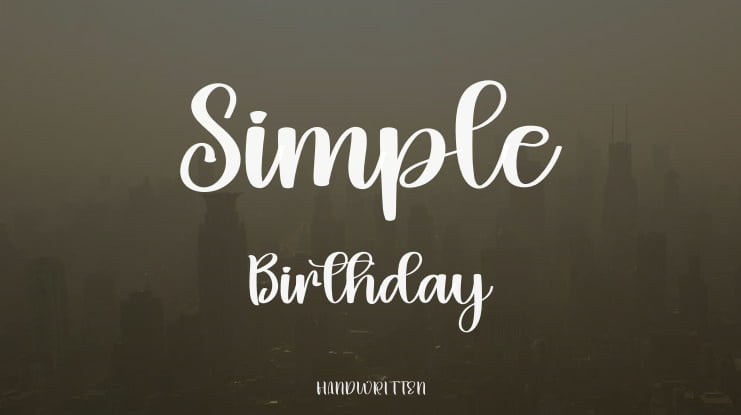 Simple Birthday Font