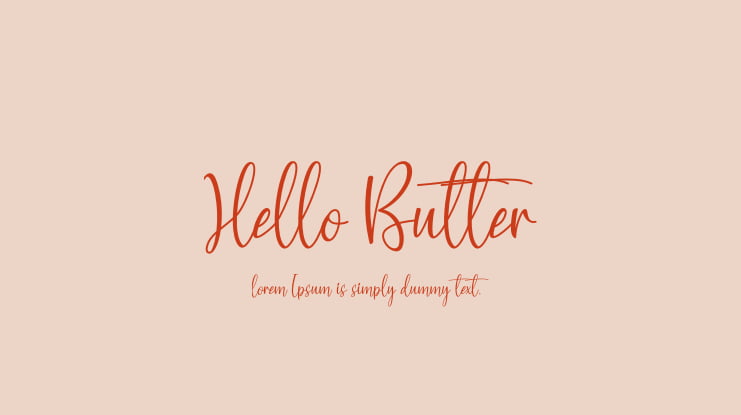 Hello Butter Font