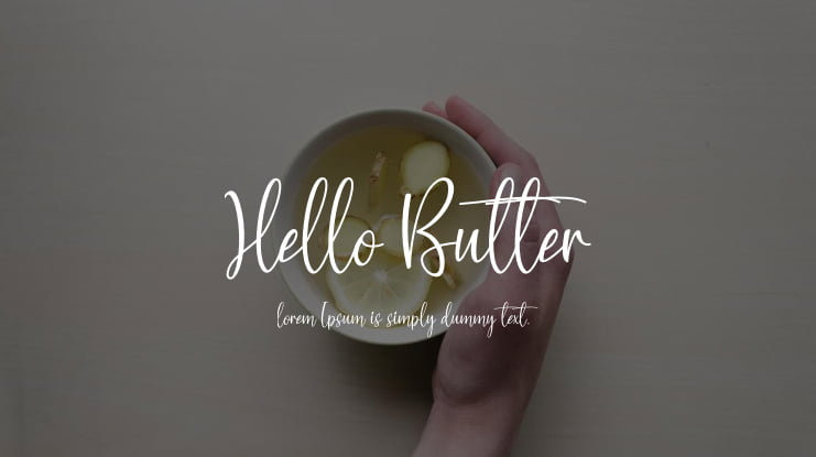 Hello Butter Font