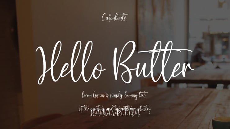 Hello Butter Font