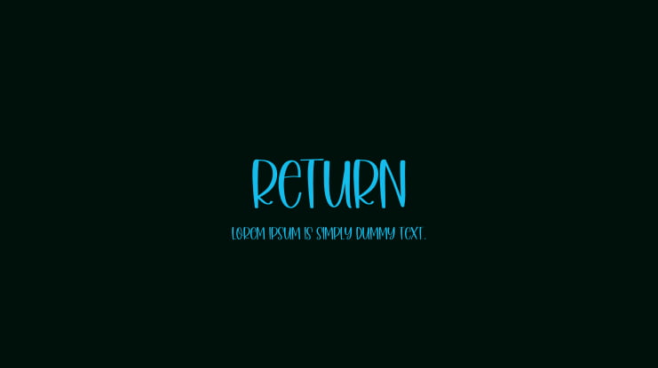 Return Font