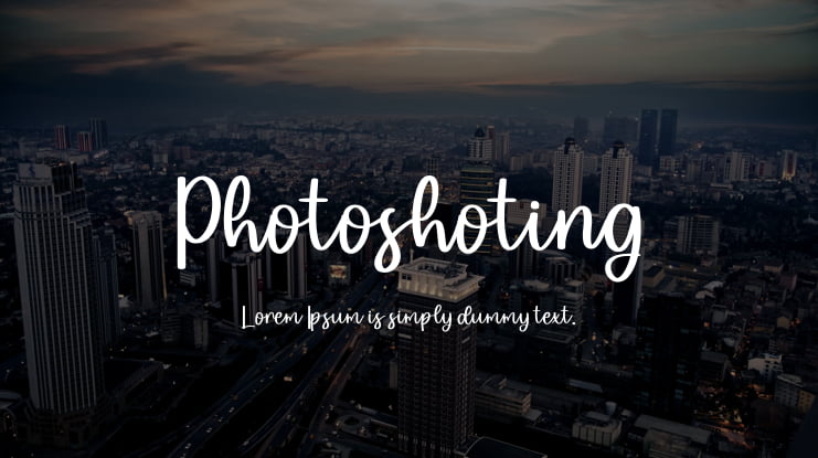 Photoshoting Font