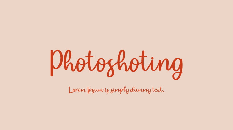 Photoshoting Font