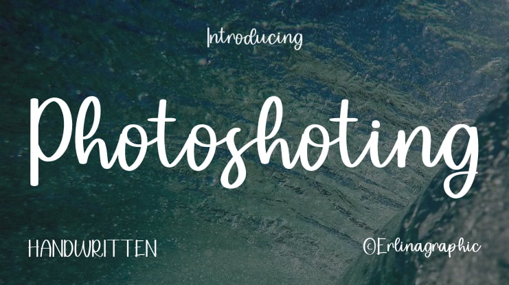 Photoshoting Font