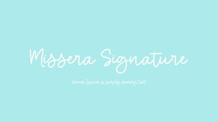 Missera Signature Font