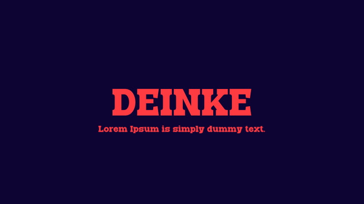 DEINKE Font