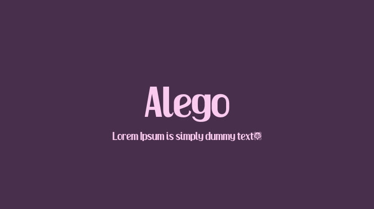 Alego Font Family