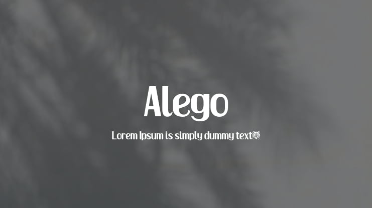 Alego Font Family