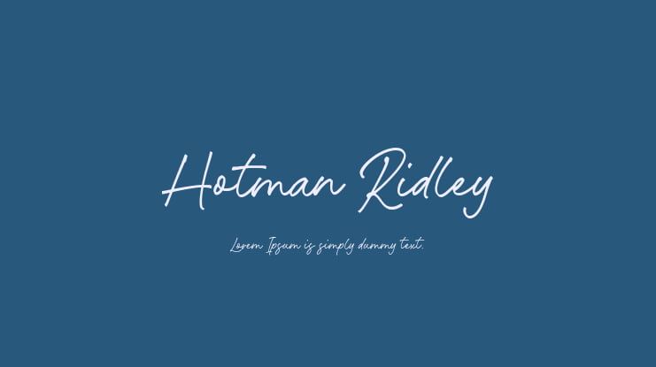 Hotman Ridley Font