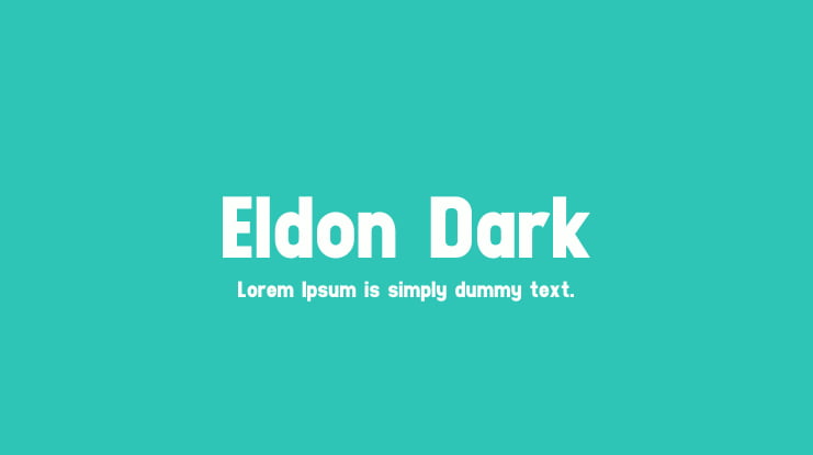 Eldon Dark Font