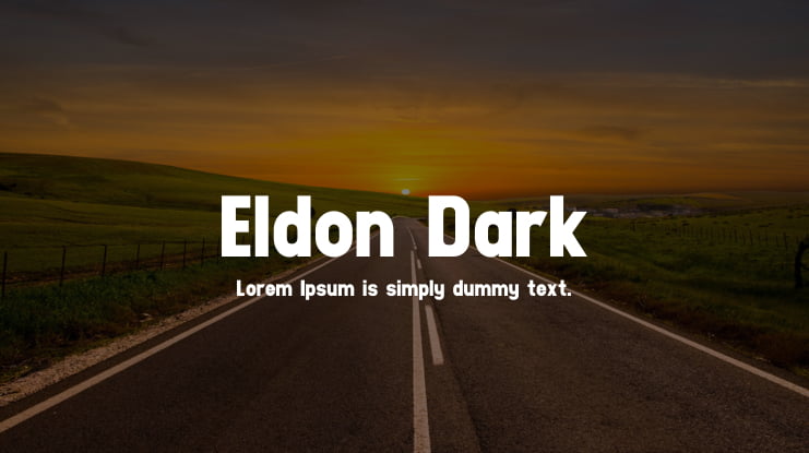 Eldon Dark Font