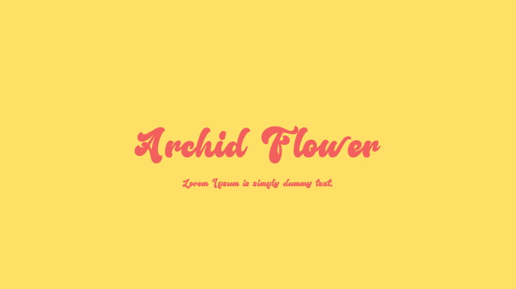 Archid Flower Font