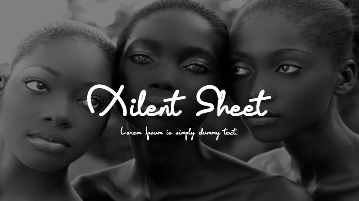 Xilent Sheet Font