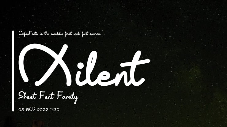 Xilent Sheet Font