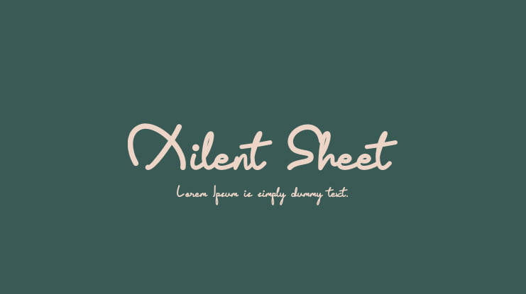 Xilent Sheet Font