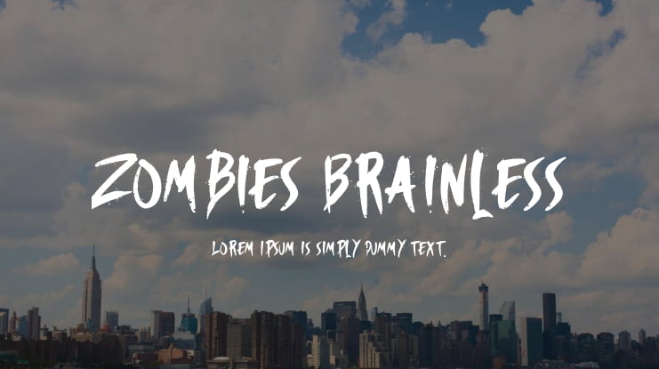 Zombies Brainless Font