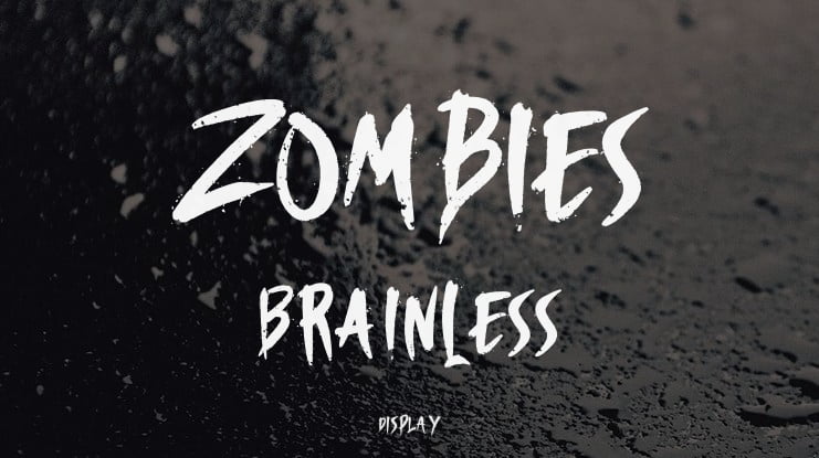 Zombies Brainless Font