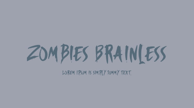 Zombies Brainless Font