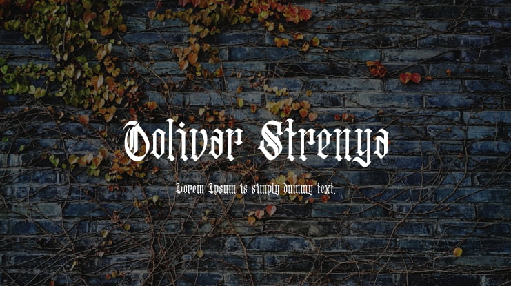 Oolivar Strenya Font