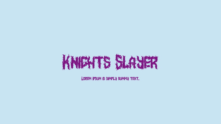 Knights Slayer Font