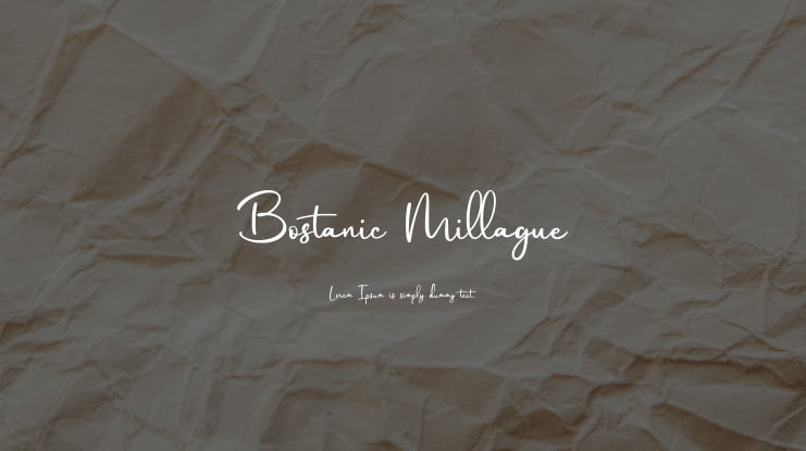 Bostanic Millague Font