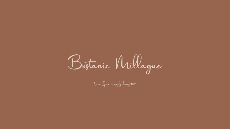 Bostanic Millague Font