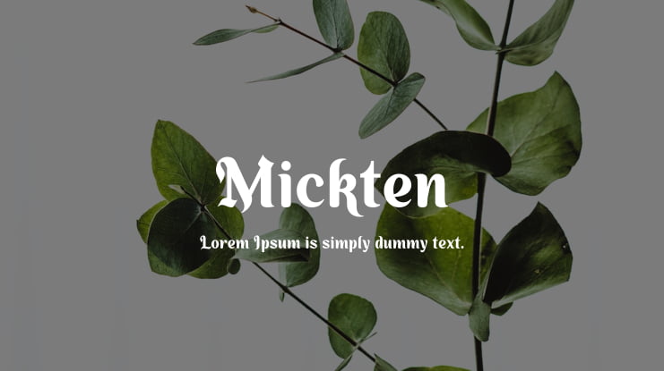 Mickten Font