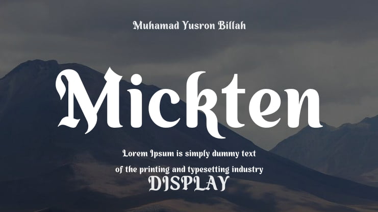 Mickten Font