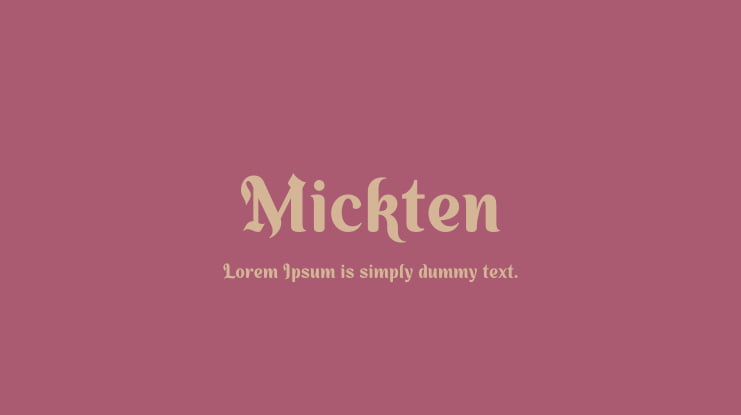 Mickten Font