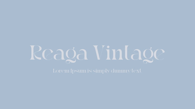 Reaga Vintage Font