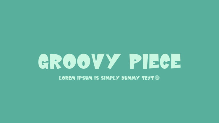 Groovy Piece Font