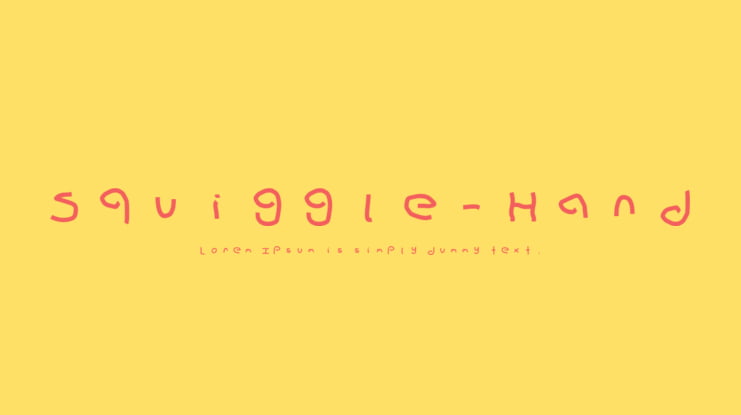 Squiggle-Hand Font