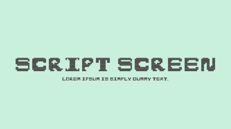 Script Screen Font