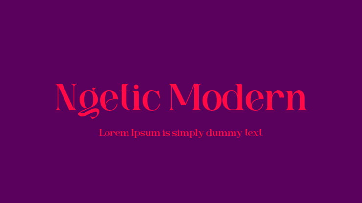 Ngetic Modern Font Family