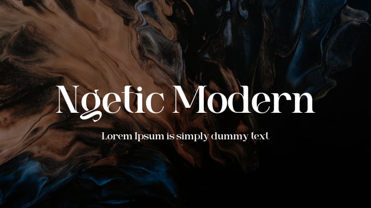 Ngetic Modern Font Family