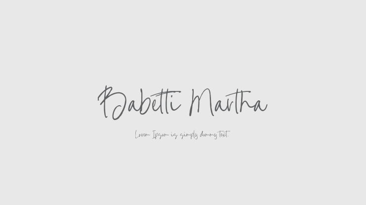 Babetti Martha Font