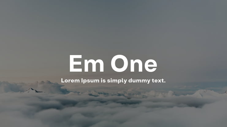 Em One Font Family