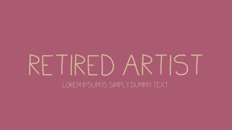 Retired Artist Font