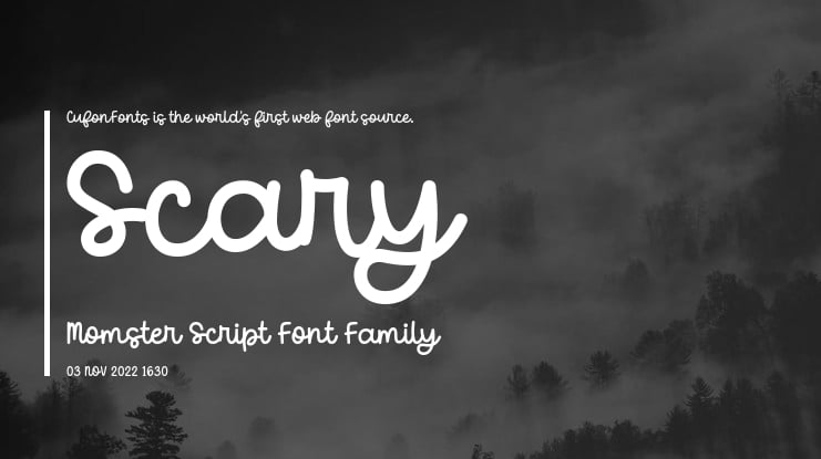 Scary Momster Script Font